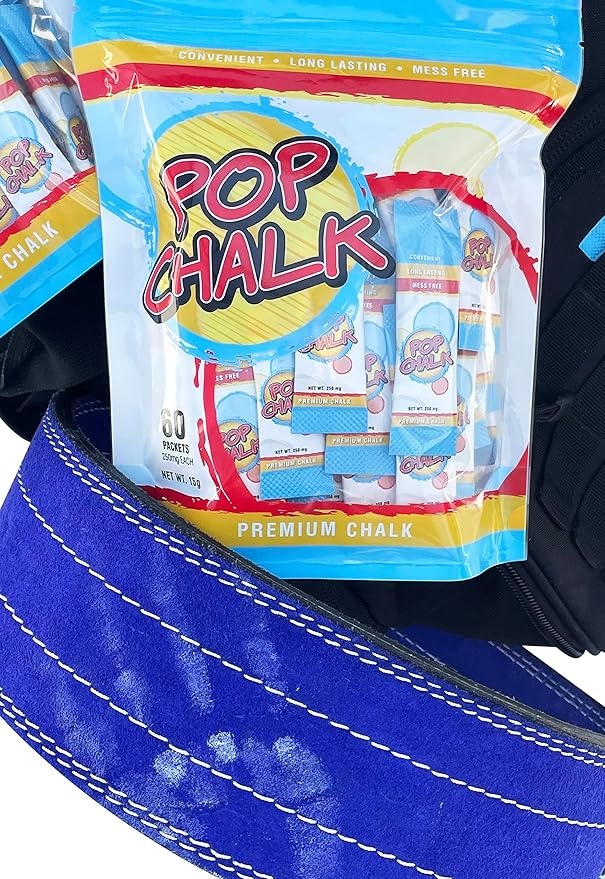PopChalk - Take it Anywhere. Mess Free Gym Chalk for Weightlifting, Cheer, Gymnastics, Sports, Tennis, Dance, ect. Improve Gym Performance with Better Long-Lasting Grip. Sweat Resistant Strong Hands.