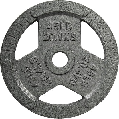 Yes4All Olympic Rubber Grip Plates for Barbell 2-Inch Weight