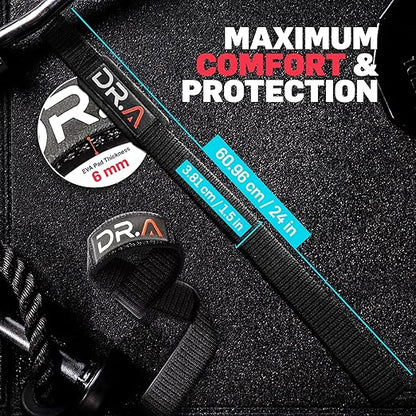 Dr. Arthritis Lifting Straps, Heavy-Duty Wrist Straps for Weightlifting, Bodybuilding, Deadlift & Strength Training, Non-Slip Hand Grips Support, Padded Gym Wraps for Enhanced Comfort (Black, Pair)