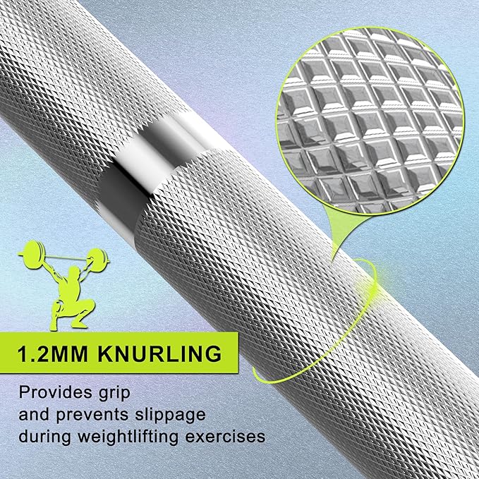Olympic Barbell Bar EZ Curl Bar Weightlifting Barbell 2 Inch