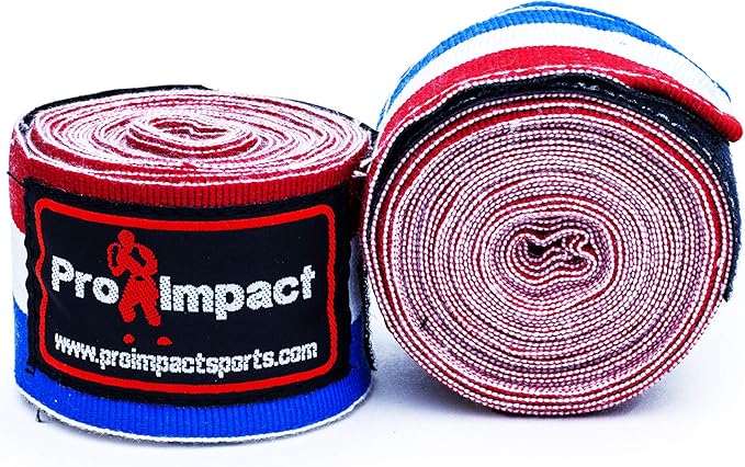 Pro Impact Mexican Style Hand Wraps for Men & Women – 180" Stretchable Boxing Wraps for MMA, Muay Thai, Kickboxing & Gym Training – Wrist & Knuckle Protection for Maximum Performance & Support