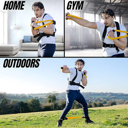 | Shadow Boxer Pro | Boxing Resistance Bands Set for Shadow Boxing, Comes with Ankle Cuffs | Ideal Addition to Your Home Boxing Equipment