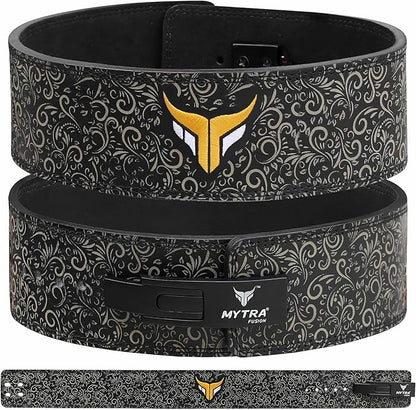 Mytra Fusion Weight Lifting Belt for Men and 10MM Thick 4" wide 100% Genuine