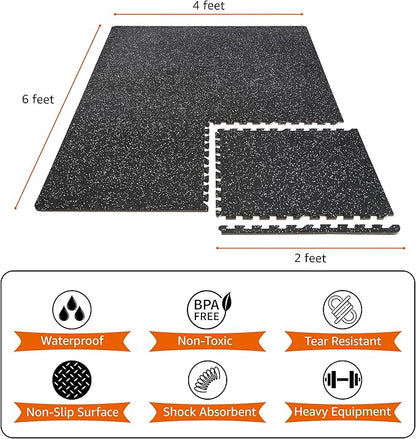 Sivan Fitness 1/2" Thick Rubber Top High-Density EVA