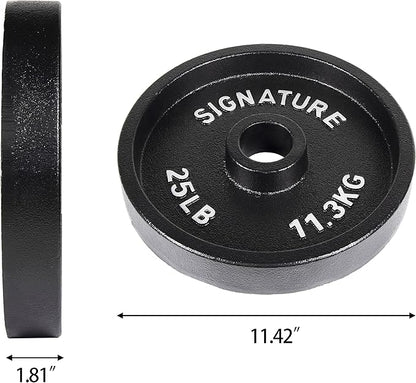 Signature Fitness Deep Dish 2-Inch Olympic Cast Iron
