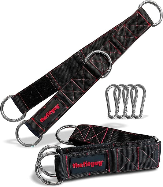Gym Multifunctional Extension Straps (Pair) - for Cable Attachments, Pulley Machines, Pull-ups, Triceps, Rows - Add New Exercises and Grips to Your Workout, Heavy Duty, 5 Lengths Options