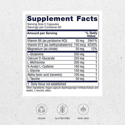 Vitanica Endocrine Disruptor Relief, Liver Detox Cleanse Support, Dr. Formulated Liver Support Supplement with Calcium D-Glucarate, ALA, NAC, L-Glycine & More, Vegan, 120 Capsules