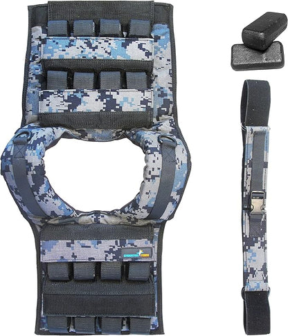 Weighted Vest 6lb, 10lb, 12lb, 25lb, 35lb, 45lb, 60lb Removable Iron Weights for Men and Women Workout for Calisthenics and Fitness Sport Training