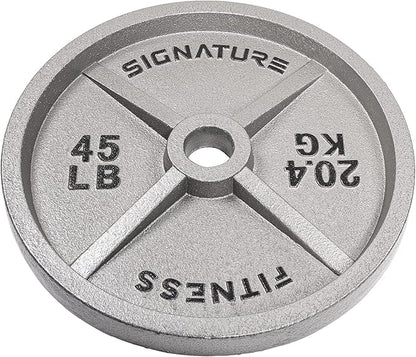 Signature Fitness Deep Dish 2-Inch Olympic Cast Iron