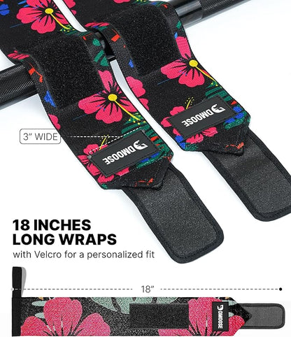 DMoose Fitness Wrist Wraps for Weightlifting - IPL Approved Premium Lifting Straps with Thumb Loops for Powerlifting, Bodybuilding & Weight Lifting, Compression Gym Wrist Support for Working Out