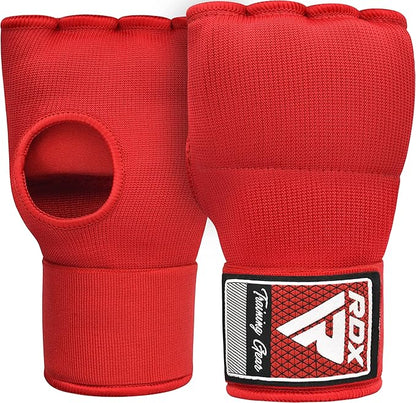 RDX Gel Boxing Hand Wraps Inner Gloves Men Women, Quick 100cm Long Wrist Straps, Elasticated Padded Fist Under Mitts Protection, Muay Thai MMA Kickboxing Martial Arts Punching Training Bandages