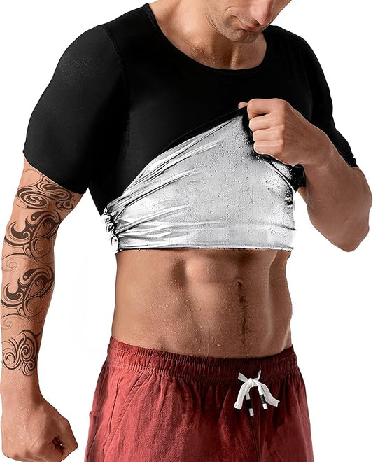 Men Sauna Shirt Sweat Suit Slimming Vest Workout