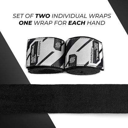 Sanabul Elastic 180 inch Boxing Hand Wraps for Boxing Gloves Muay Thai Kickboxing MMA Wraps for Men & Women