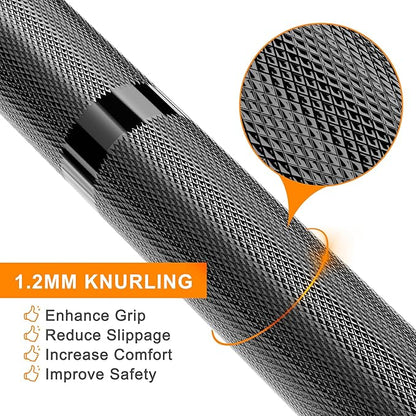 Olympic Barbell Weight Bar for Weightlifting 7ft/6ft/5ft for 500lbs/400lbs/330lbs Weight