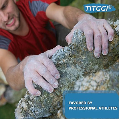 TITGGI 1 lb Gym Chalk Bucket - Includes Chalk Powder and A Chalk Ball - Multi-Purpose Hand Chalk for Rock Climbing Chalk, Gym Chalk, Weight Lifting Chalk and More