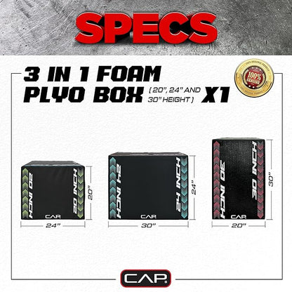CAP Barbell 3-in-1 Plyometric Box
