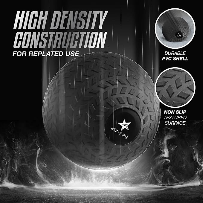 Yes4All Upgraded Fitness Slam Medicine Ball 20lbs for exercise