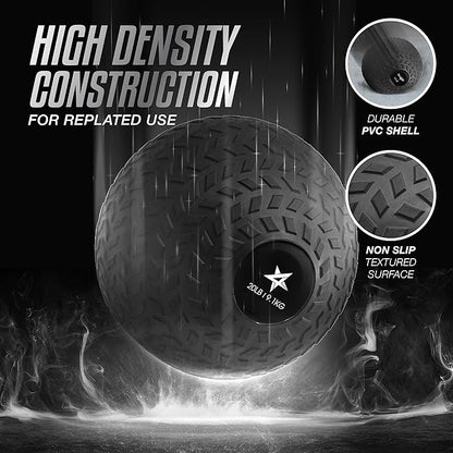 Yes4All Upgraded Fitness Slam Medicine Ball 20lbs for exercise