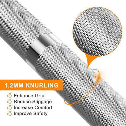 Olympic Barbell Weight Bar for Weightlifting 7ft/6ft/5ft for 500lbs/400lbs/330lbs Weight