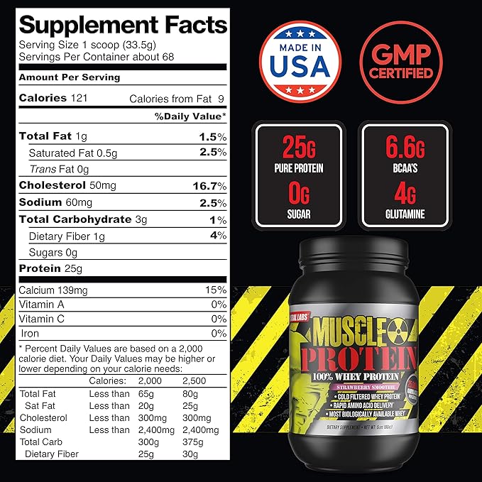 Whey Protein Powder [5 lbs/Pack of 2]– Vanilla Protein, Cold Filtered, 25g Pure Protein, 6.6g BCAAs/Serving (Packaging May Vary)…