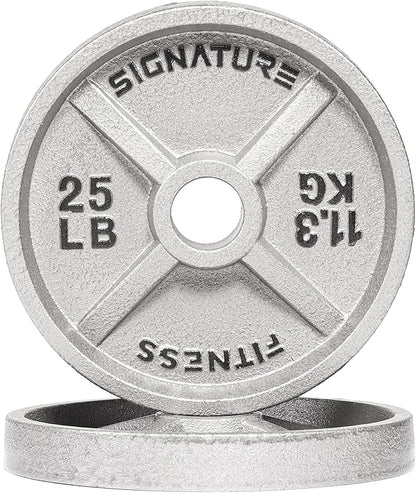 Signature Fitness Deep Dish 2-Inch Olympic Cast Iron