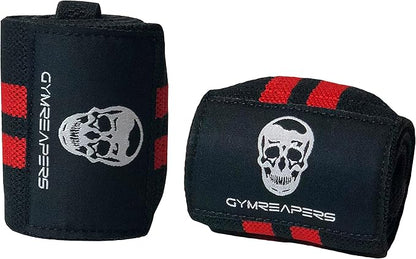 Gymreapers Weightlifting Wrist Wraps (IPF Approved) 18" Professional Quality Wrist Support with Heavy Duty Thumb Loop - Best Wrap for Powerlifting Competition, Strength Training, Bodybuilding
