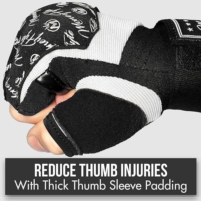 Quick Gel Boxing Wraps Under Boxing Gloves - Kickboxing MMA Muay Thai - Fist, Knuckle, Wrist Wrap Protection Inner Glove Hand Wraps - Men Women Kids
