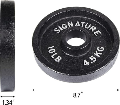Signature Fitness Deep Dish 2-Inch Olympic Cast Iron