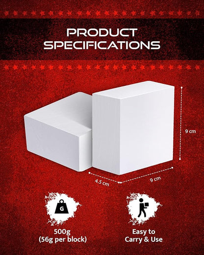 WOD Nation Gym Chalk Blocks - Premium Sport Hand Chalk - Easy Grip, Moisture Absorbing, Athletic Block Gym Chalk for Gymnastics, Rock Climbing, Power Lifting, & More!