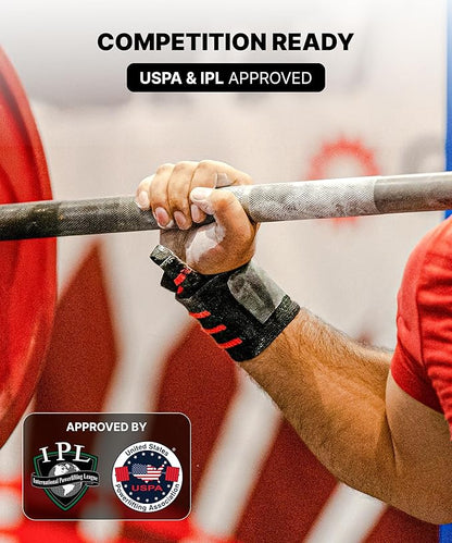DMoose Fitness Wrist Wraps for Weightlifting - IPL Approved Premium Lifting Straps with Thumb Loops for Powerlifting, Bodybuilding & Weight Lifting, Compression Gym Wrist Support for Working Out