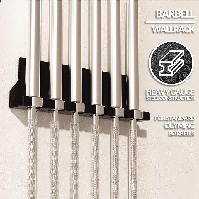 Signature Fitness Wall Mount Vertical Barbell Hanger Olympic