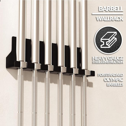 Signature Fitness Wall Mount Vertical Barbell Hanger Olympic
