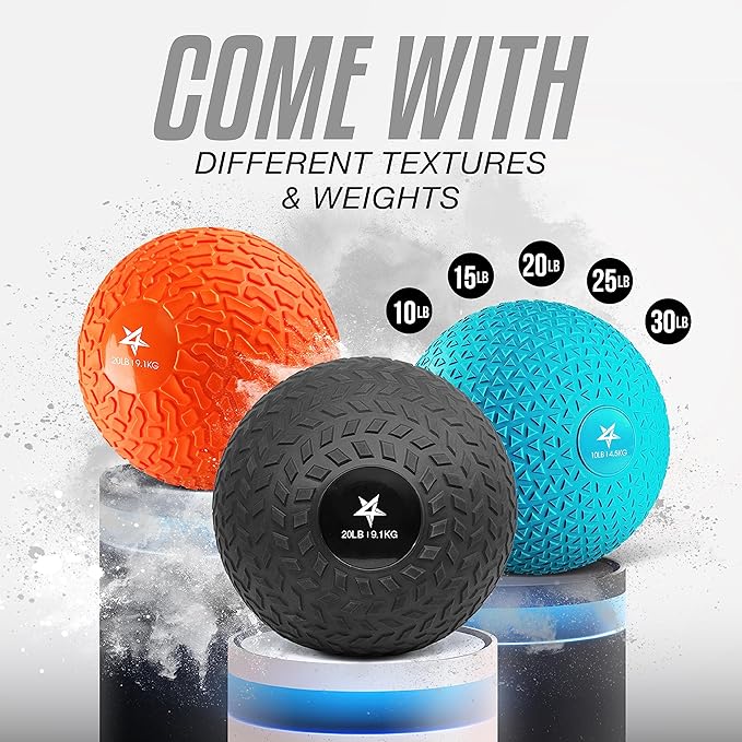 Yes4All Upgraded Fitness Slam Medicine Ball 20lbs for exercise