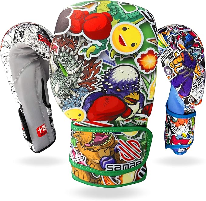 Sanabul Sticker Bomb Adult Boxing Gloves Kickboxing MMA training Punching Heavy Bag