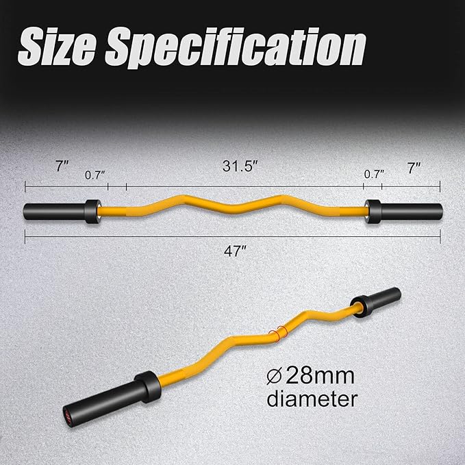 Elevens Olympic Barbell Training Curl Weight Bar 300LBS/330LBS/700LBS /1000LBS/1500LBS Capacity,Chrome