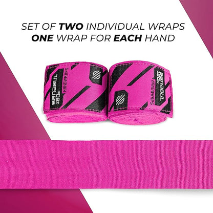 Sanabul Elastic 180 inch Boxing Hand Wraps for Boxing Gloves Muay Thai Kickboxing MMA Wraps for Men & Women