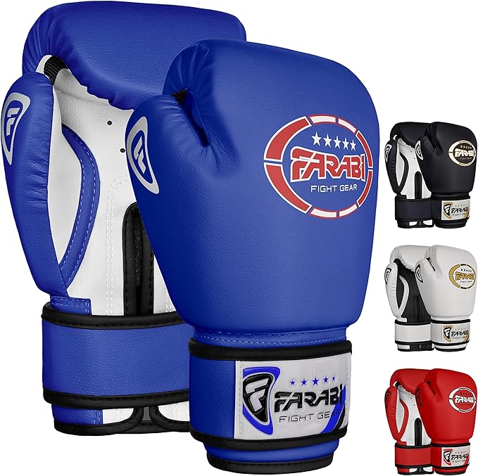 Farabi Sports Kids Boxing Gloves 4, 6, 8-oz Boxing Gloves for Kids Junior Boxing Gloves Youth Boxing Gloves Boys and Girls Boxing Training Gloves for MMA Muay Thai & Punching Bag