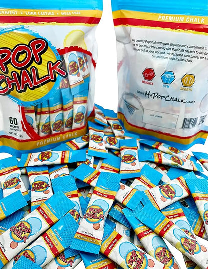 PopChalk - Take it Anywhere. Mess Free Gym Chalk for Weightlifting, Cheer, Gymnastics, Sports, Tennis, Dance, ect. Improve Gym Performance with Better Long-Lasting Grip. Sweat Resistant Strong Hands.