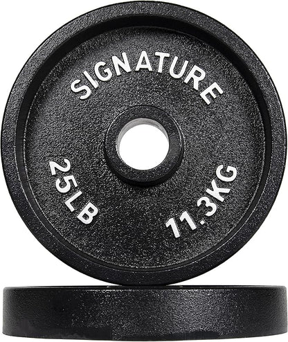 Signature Fitness Deep Dish 2-Inch Olympic Cast Iron