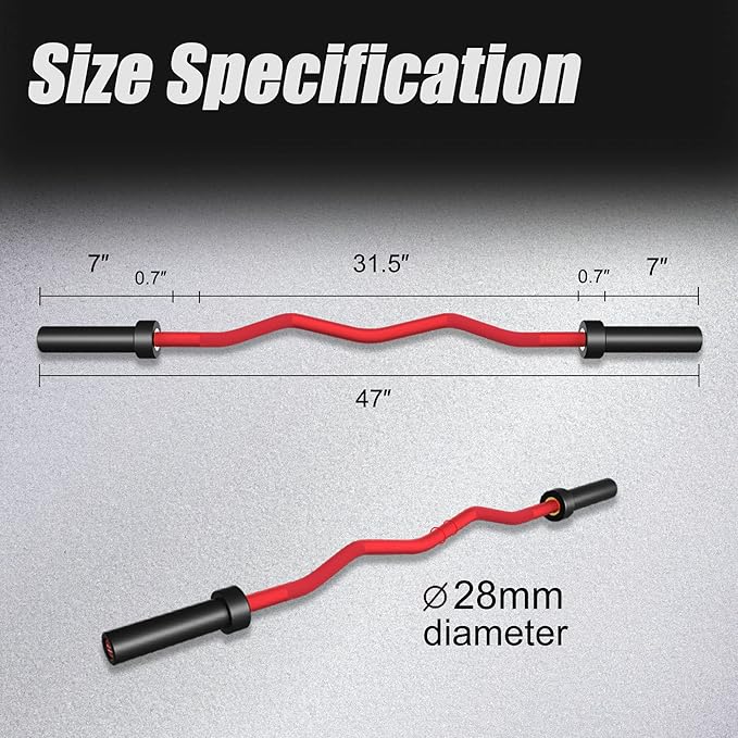 Elevens Olympic Barbell Training Curl Weight Bar 300LBS/330LBS/700LBS /1000LBS/1500LBS Capacity,Chrome