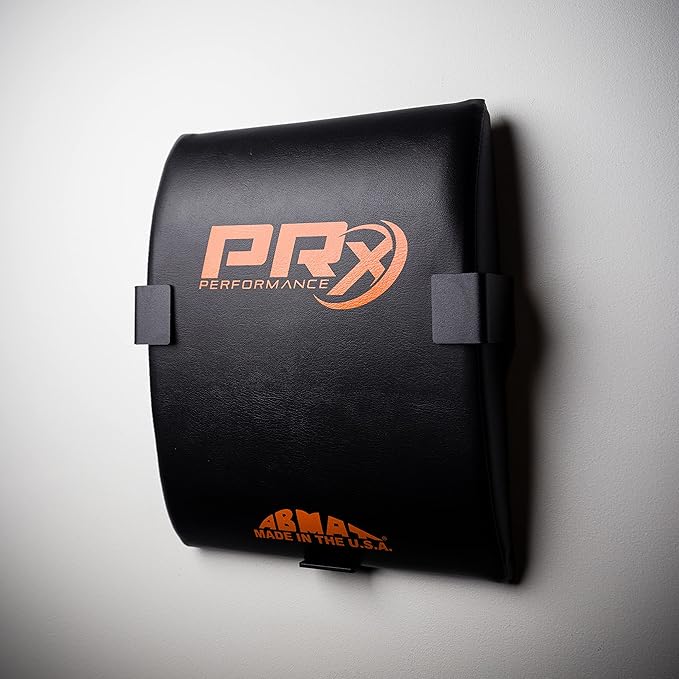 PRx Performance Wall Mounted Ab Mat Holder - Abdominal Exercise Mat Storage, Space Saving, Ideal Home Gym Rack, Commercial Gyms & Ab Workout Support, Gym Wall Storage Solution, Black Powder Coated