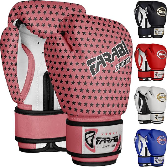 Farabi Sports Kids Boxing Gloves 4, 6, 8-oz Boxing Gloves for Kids Junior Boxing Gloves Youth Boxing Gloves Boys and Girls Boxing Training Gloves for MMA Muay Thai & Punching Bag