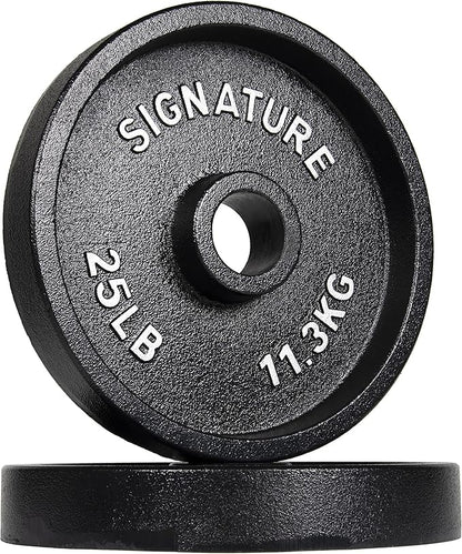 Signature Fitness Deep Dish 2-Inch Olympic Cast Iron