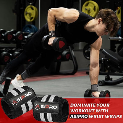 Wrist Wraps for Weightlifting 18" Wrist Straps for Weightlifting Weight Lifting Wrist Wraps for Men & Women, Muñequeras para Gym Wrist Support for Working Out, Gym Wrist Wraps for Powerlifting