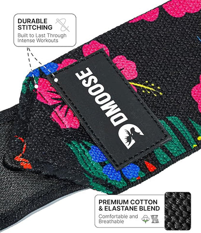 DMoose Fitness Wrist Wraps for Weightlifting - IPL Approved Premium Lifting Straps with Thumb Loops for Powerlifting, Bodybuilding & Weight Lifting, Compression Gym Wrist Support for Working Out