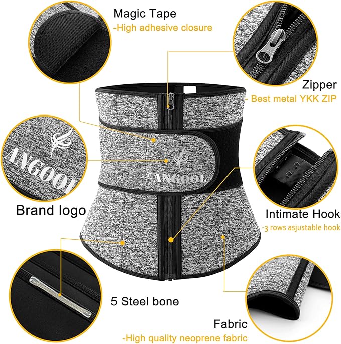 Neoprene Waist Trainer for Women, Corset Sauna Sweat Workout Waist Trimmer Belt