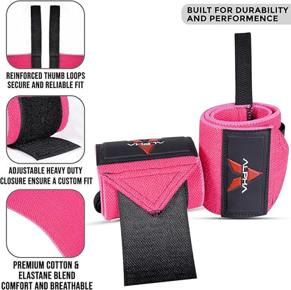 Alpha Sports Wrist Wraps for Weightlifting,Gym Exercise,Adjustable,Durable for Crossfit,Powerlifting, Bodybuilding, and Fitness Workouts,Enhanced Stability for Lifting,Training