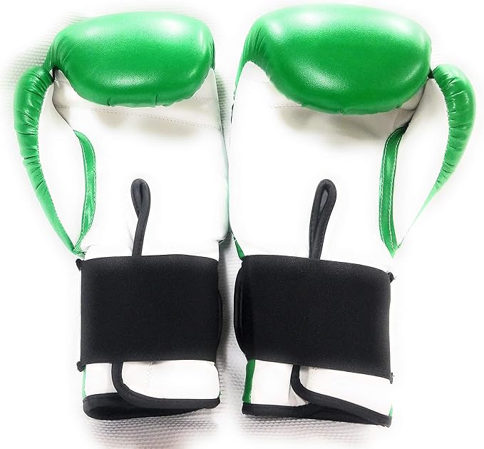 Boxing Gloves Kickboxing Muay Thai Punching Bag Vinyl Green - Durable Multi Layered Foam Padded Offers Unbeatable Price Kids and Adult Sizes