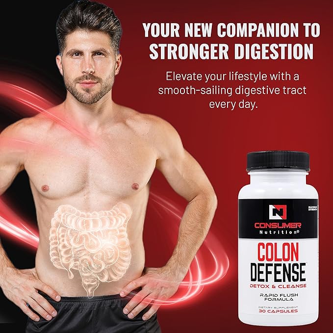 Digestive Supplements - Colon Cleanse Detox for Optimal Liver, Gut & Digestion Bowel Cleanse - Cascara Sagrada, Senna Leaf, & Psyllium Husk Capsules 30 Capsules
