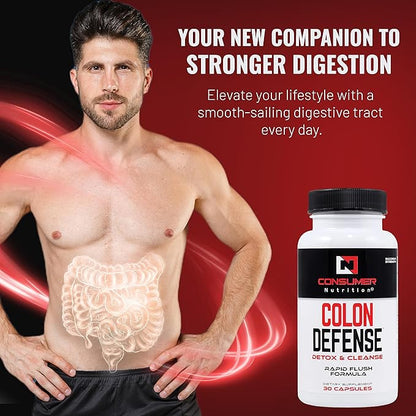 Digestive Supplements - Colon Cleanse Detox for Optimal Liver, Gut & Digestion Bowel Cleanse - Cascara Sagrada, Senna Leaf, & Psyllium Husk Capsules 30 Capsules
